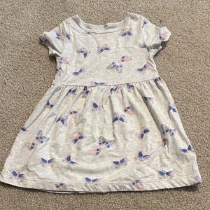 Carter's Gray Dress with Butterfly Print